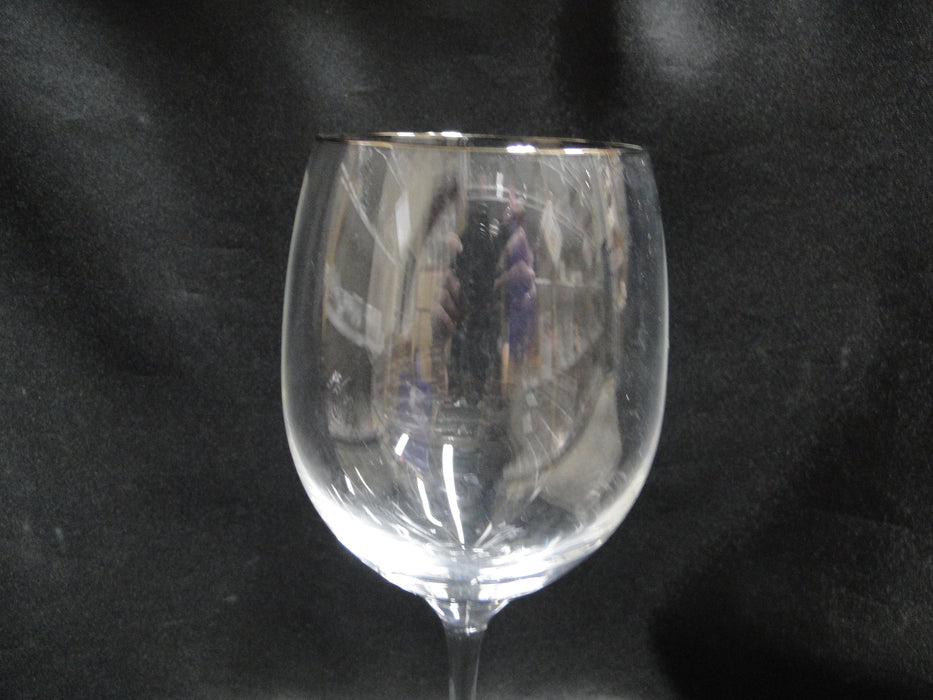 Lenox Solitaire Platinum Signature Crystal: Wine / Goblet /Beverage 9 3/4" As Is