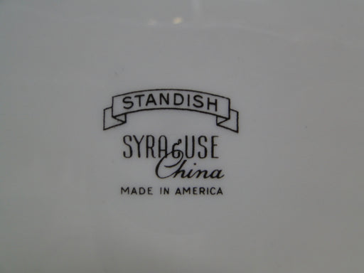Syracuse Standish, Swirled, Gold Trim: Ivory Serving Platter, 14" x 9 3/4"