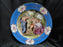 Beyer & Bock Hand Painted Scene, Blue Rim: Dinner Plate (s), 11”, Scene C