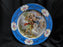 Beyer & Bock Hand Painted Scene, Blue Rim: Dinner Plate (s), 11”, Scene D