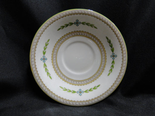 Minton Kent, Blue Flowers, Green Laurel: 6 1/8" Cream Soup Saucer Only, As Is