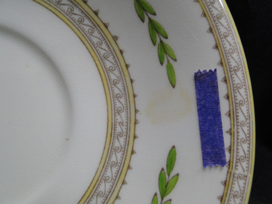 Minton Kent, Blue Flowers, Green Laurel: 6 1/8" Cream Soup Saucer Only, As Is