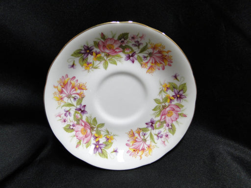Colclough Wayside, Flowers on White: 5 1/2" Saucer (s) Only, No Cup