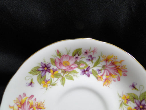 Colclough Wayside, Flowers on White: 5 1/2" Saucer (s) Only, No Cup