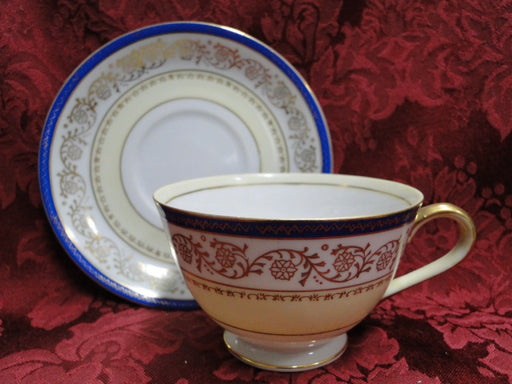 Shimokata Thin Blue Band, Gold Scrolls, Smooth: Cup & Saucer Set (s)