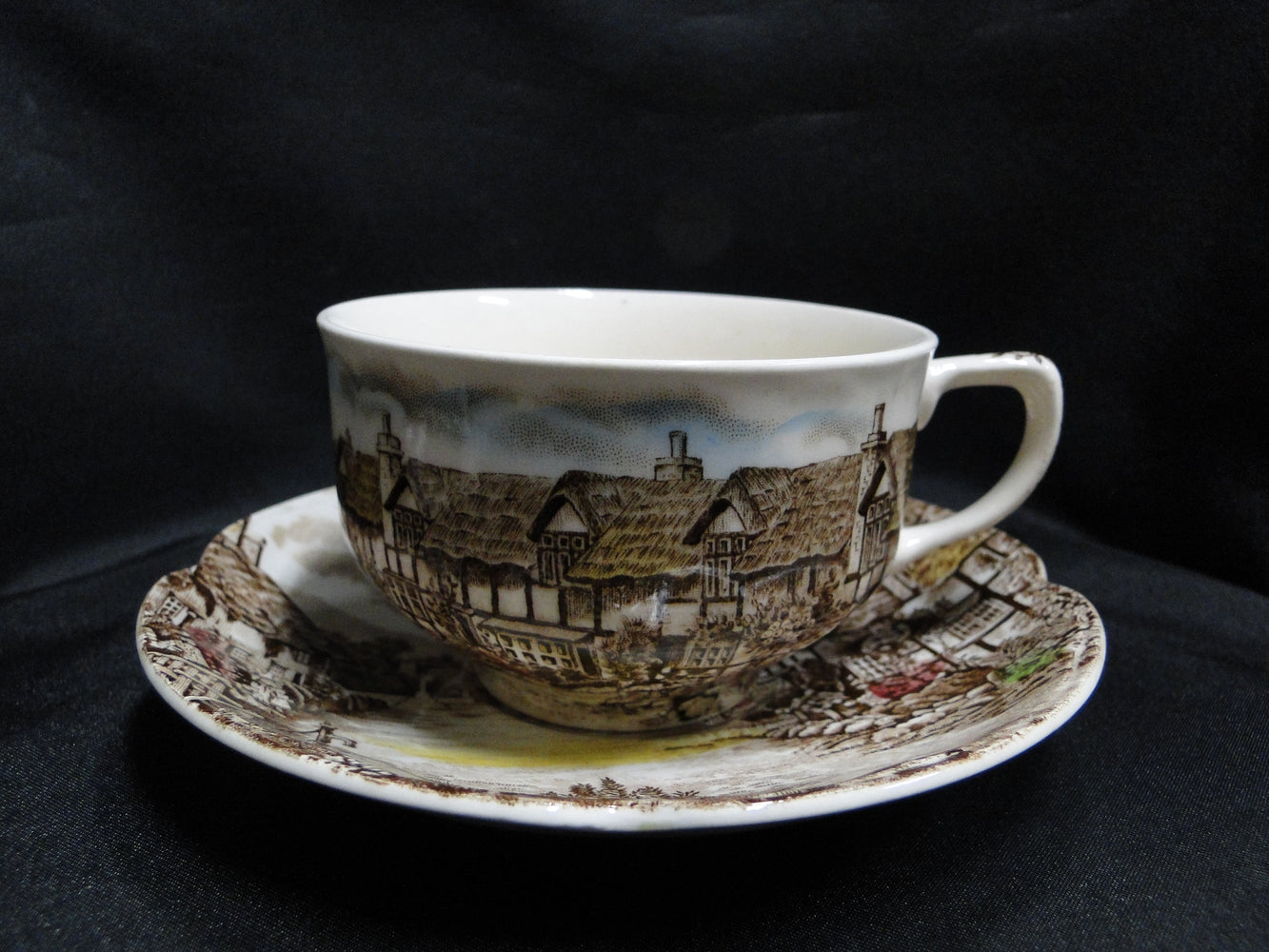 Johnson Brothers Olde English Countryside: Cup & Saucer Set, 2 1/4", As Is