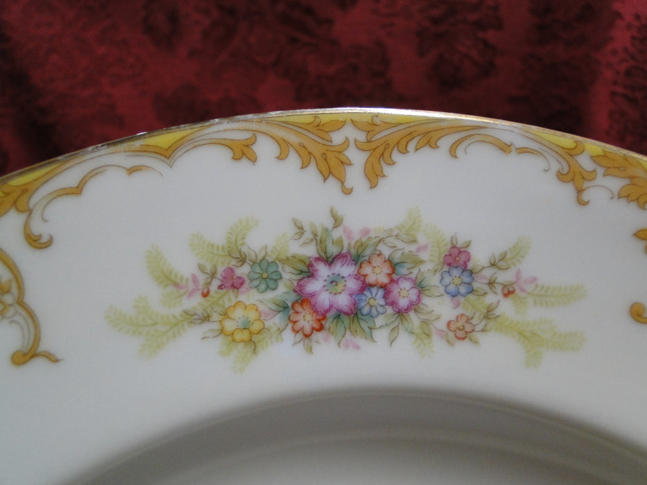 Noritake Multicolored Floral, Gold Scroll Trim, MM39: Oval Platter, 16 3/8"