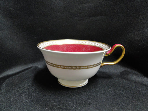 Wedgwood Ulander Powder Ruby, Gold: 2 1/8" Cup (s) Only, Peony, No Saucer