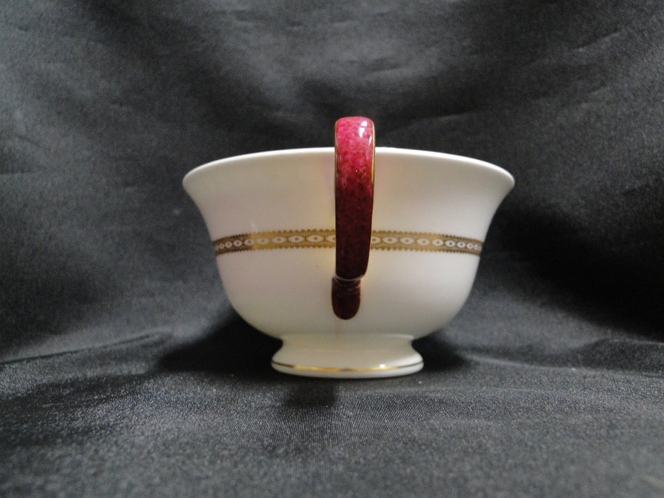 Wedgwood Ulander Powder Ruby, Gold: 2 1/8" Cup (s) Only, Peony, No Saucer