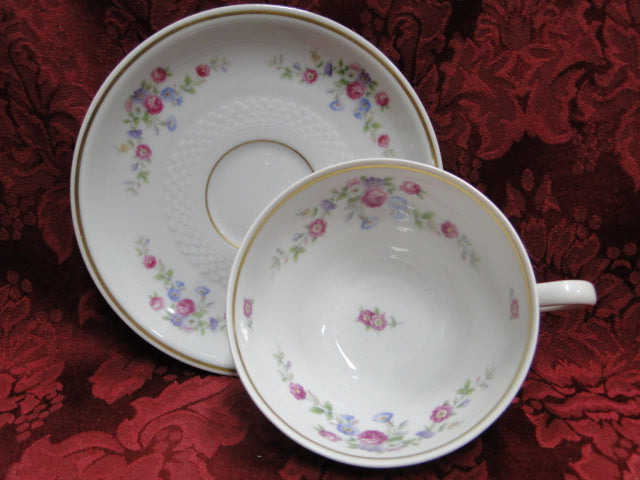Thomas China 7211, Versailles White, Floral: Cup & Saucer Set (s)