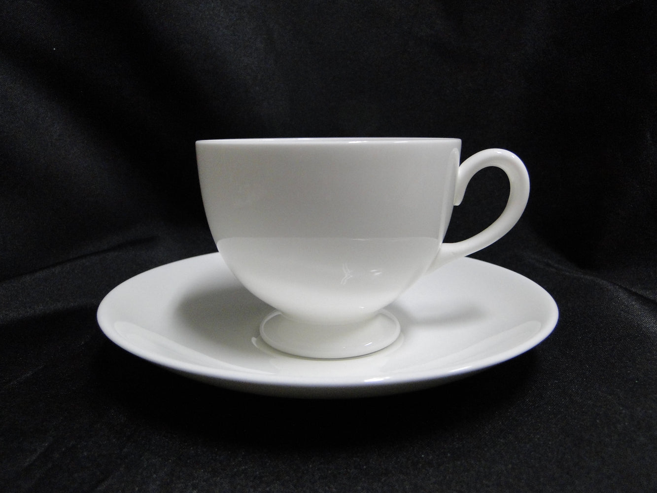 Wedgwood White, All White, No Trim: Cup & Saucer Set (s), 2 5/8" Tall