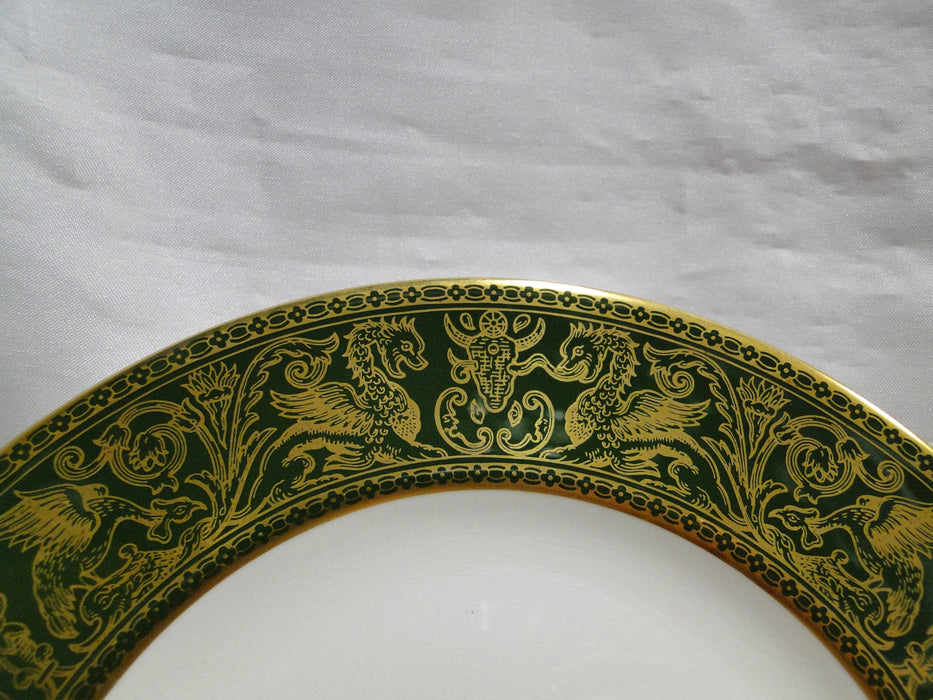 Wedgwood Florentine Dark Green W4170, Dragons: Salad Plate, 8 1/8", Crazing