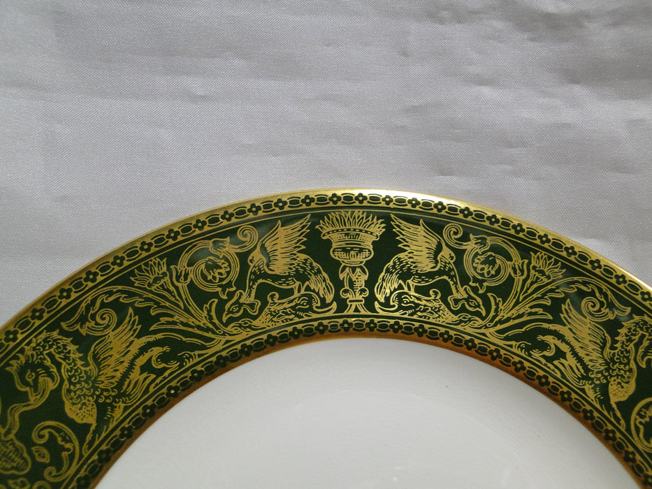Wedgwood Florentine Dark Green W4170, Dragons: Salad Plate, 8 1/8", Crazing