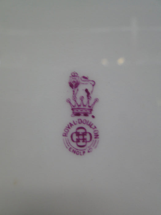 Royal Doulton HB 6700, Pink Flowers, Blue Zig Zag Line: Dinner Plate (s) 10 1/4"