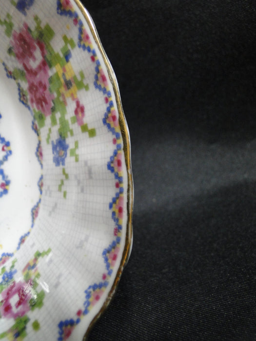 Royal Albert Petit Point, Floral Embroidery: Oval Sweet Meat Dish, 5 3/4"