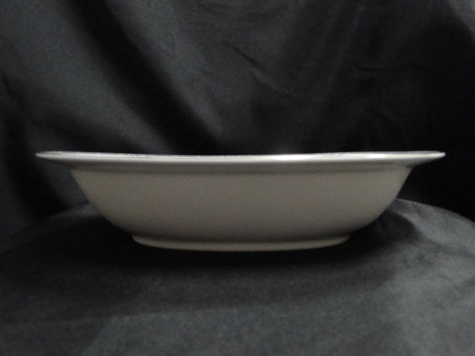 Noritake Ontario, 3763: Blue Gray Band, Floral: Oval Serving Bowl, 10 1/8"