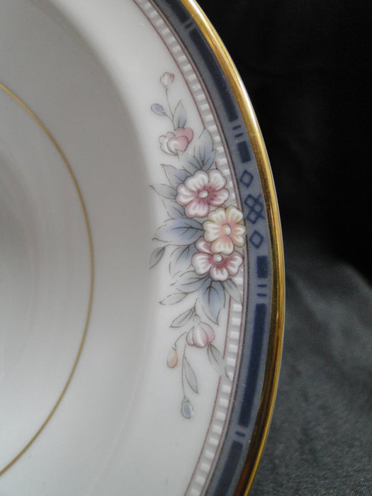 Noritake Ontario, 3763: Blue Gray Band, Floral: Oval Serving Bowl, 10 1/8"