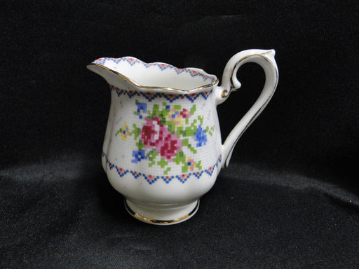 Royal Albert Petit Point, Floral Embroidery: Mini Creamer, 3 1/2" Tall