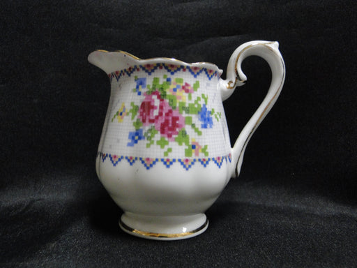 Royal Albert Petit Point, Floral Embroidery: Mini Creamer, 3 1/2" Tall