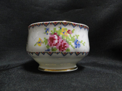 Royal Albert Petit Point, Floral Embroidery: Mini Open Sugar Bowl (s), 3" Diam