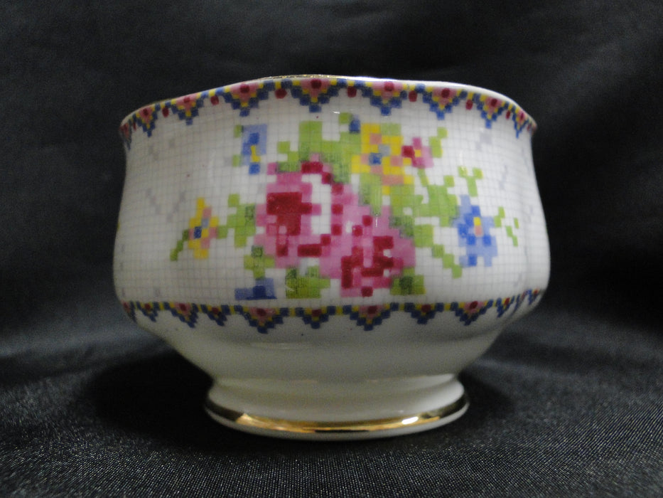 Royal Albert Petit Point, Floral Embroidery: Mini Open Sugar Bowl (s), 3" Diam