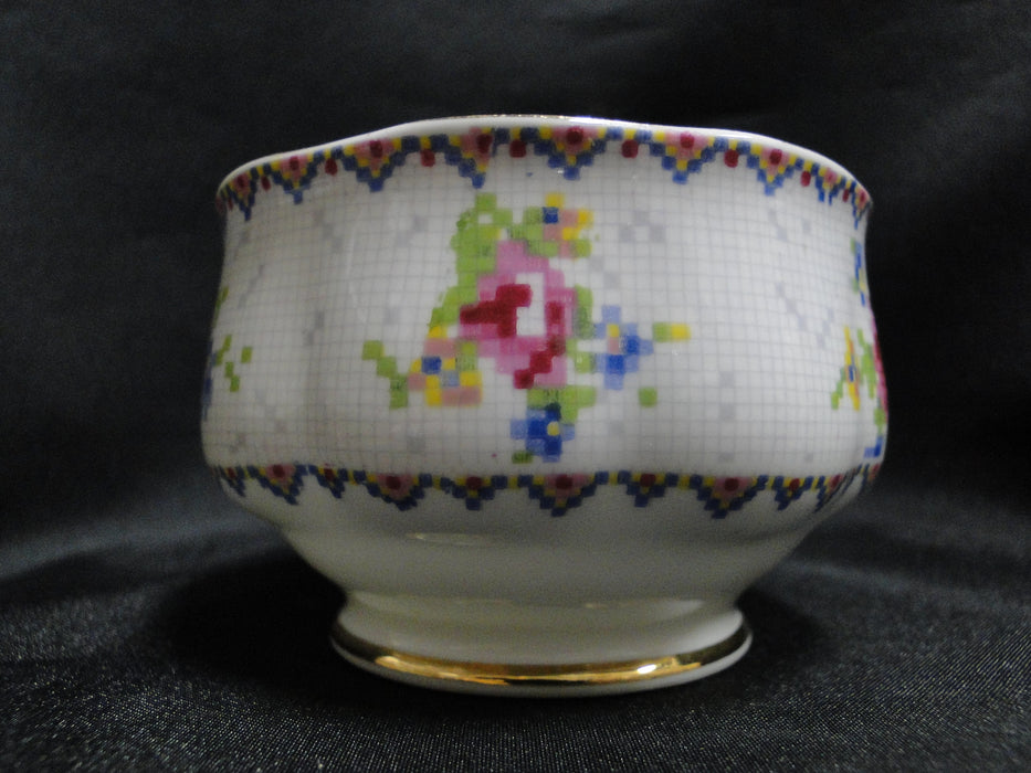 Royal Albert Petit Point, Floral Embroidery: Mini Open Sugar Bowl (s), 3" Diam