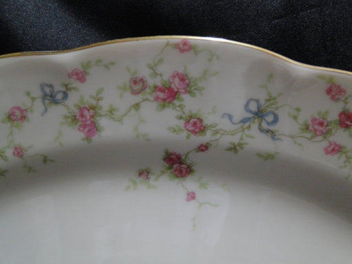 Haviland (New York) Rosanne, Blue Ribbon: Oval Serving Platter, 13 7/8" x 11"