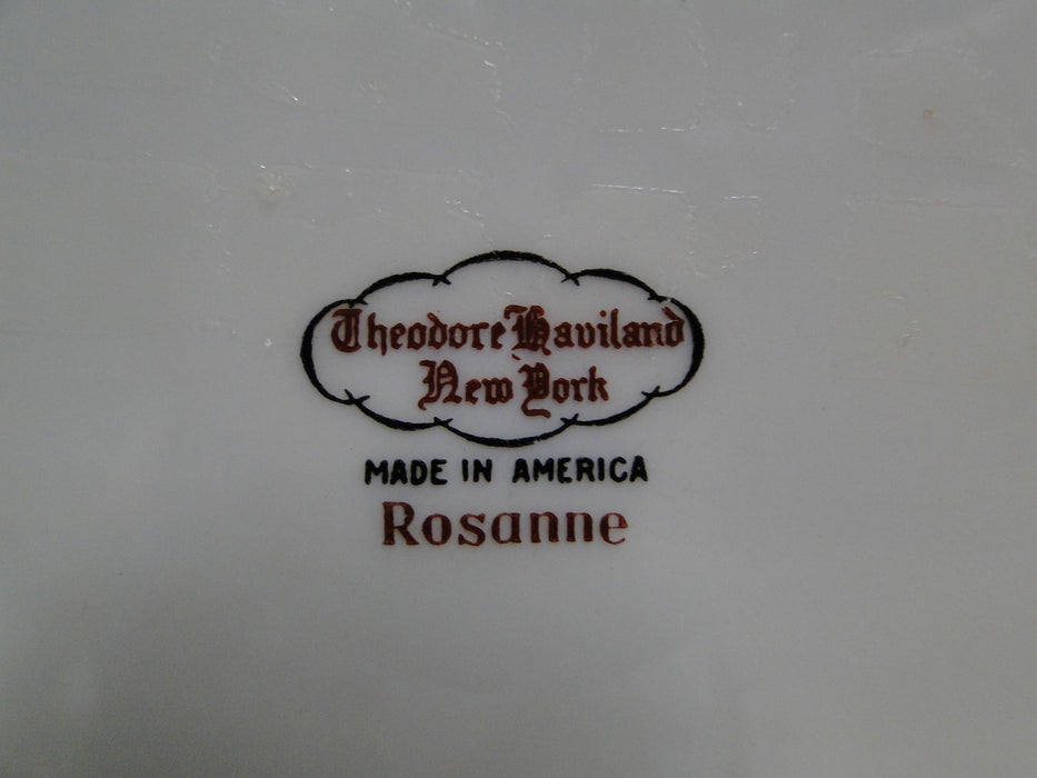Haviland (New York) Rosanne, Blue Ribbon: Oval Serving Platter, 13 7/8" x 11"