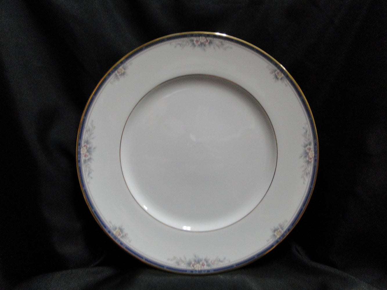 Noritake Ontario, 3763: Blue Gray Band, Floral: Dinner Plate (s), 10 5/8"