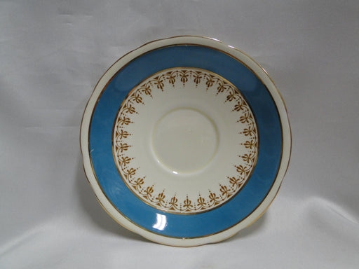 Aynsley 5212 Turquoise Band, Gold Design: Cup & Saucer Set, 2 5/8" Tall