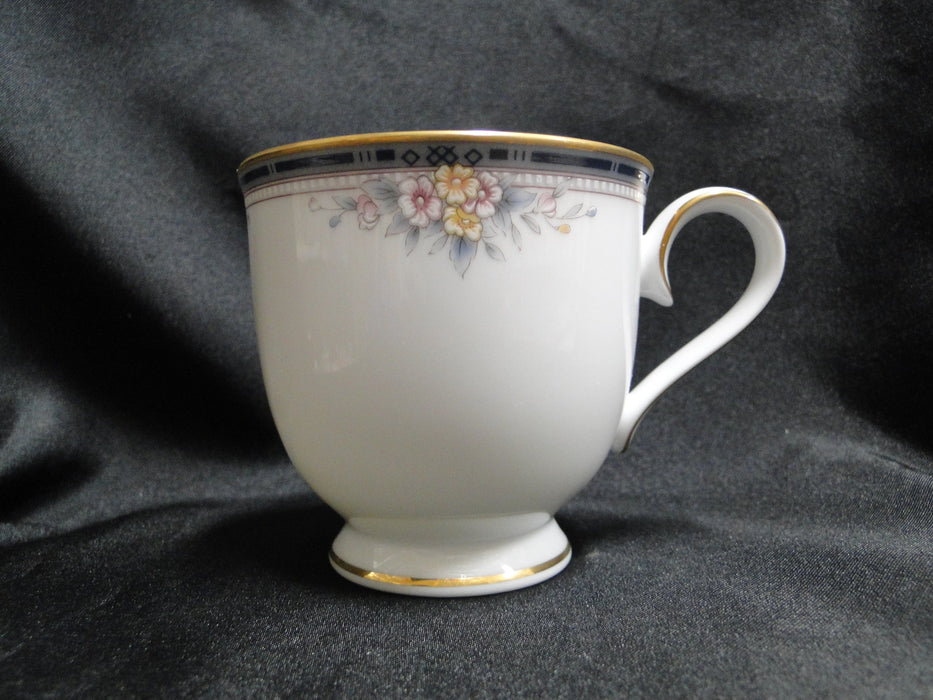 Noritake Ontario, 3763: Blue Gray Band, Floral: Cup & Saucer Set (s), 3" Tall