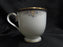 Noritake Ontario, 3763: Blue Gray Band, Floral: Cup & Saucer Set (s), 3" Tall