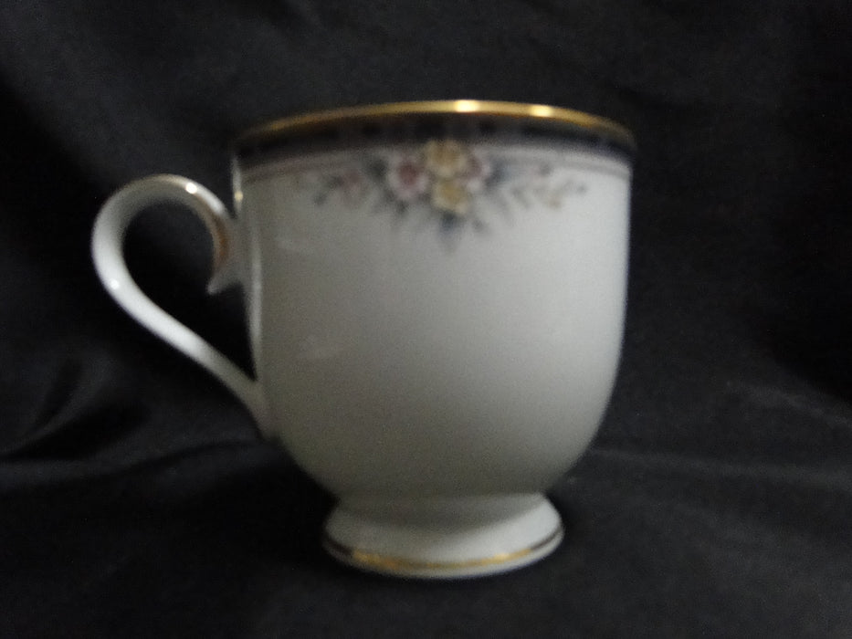 Noritake Ontario, 3763: Blue Gray Band, Floral: Cup & Saucer Set (s), 3" Tall