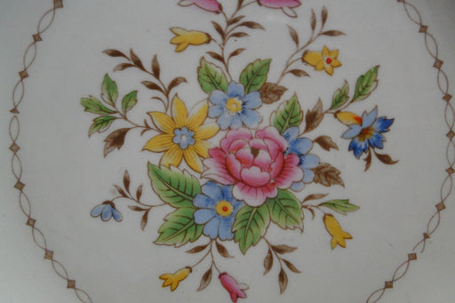 Grindley Chalfont, Pink, Yellow, Blue Flowers: Round Cake Plate, 10 1/2", As Is