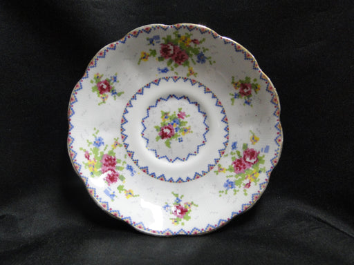 Royal Albert Petit Point, Floral Embroidery: 5 3/8" Saucer Only, Gold Wear