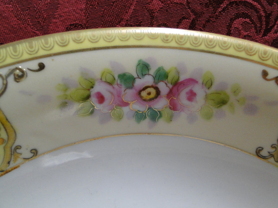 Noritake Pink Florals w/ Raised Gold: Round Serving Bowl w/ Handles, 9 1/2"