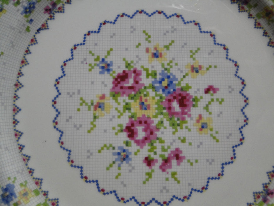 Royal Albert Petit Point, Floral Embroidery: Square Dinner Plate (s), 9 5/8"