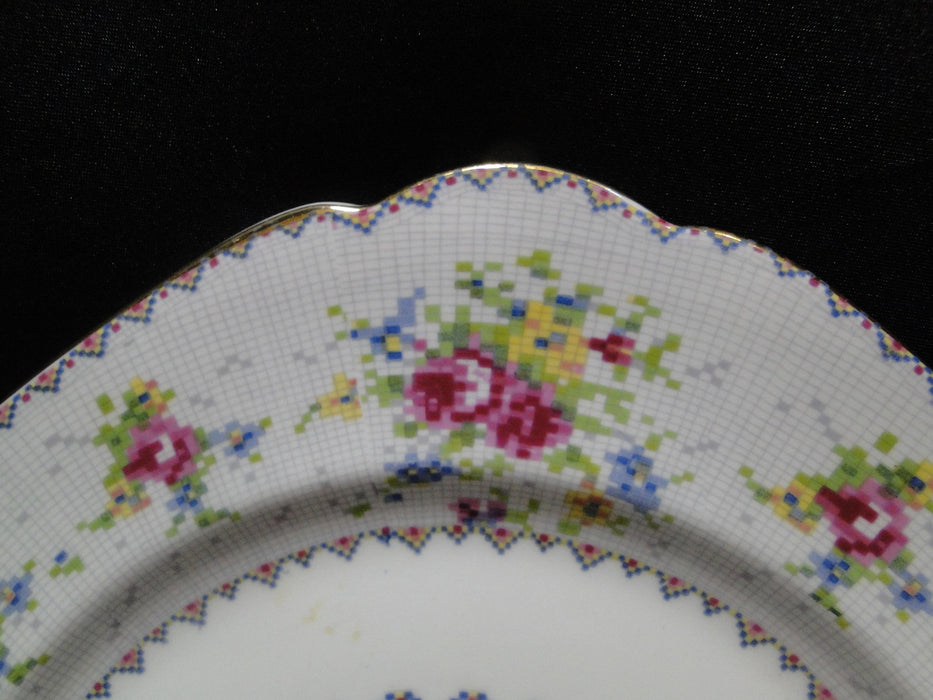 Royal Albert Petit Point, Floral Embroidery: Square Dinner Plate (s), 9 5/8"