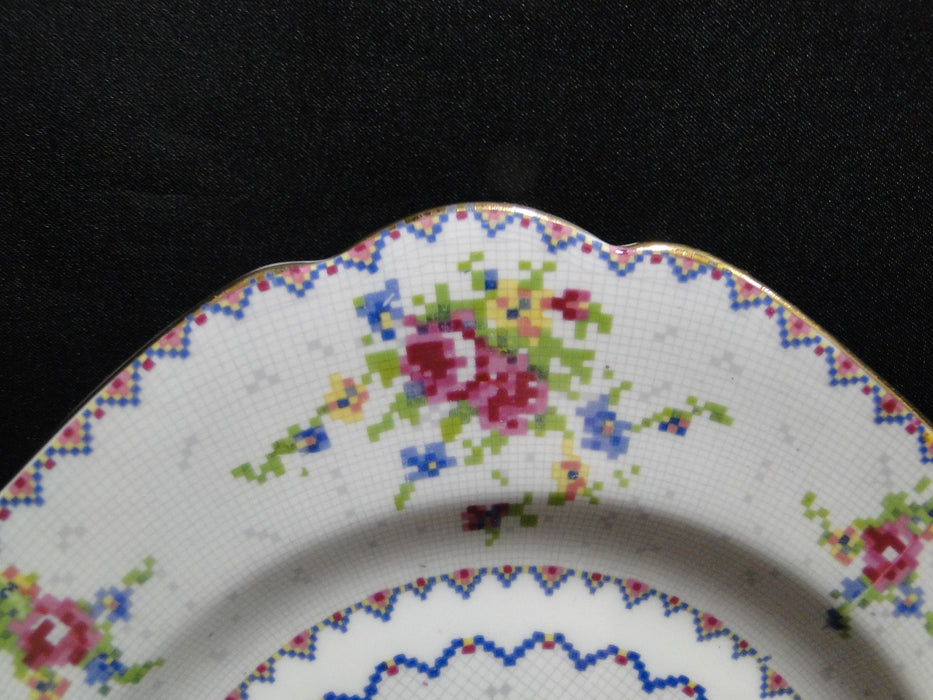 Royal Albert Petit Point, Floral Embroidery: Square Salad Plate (s), 7 5/8"