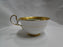 Aynsley 8083 Green Band, Encrusted Gold: Cup & Saucer Set, 2 1/8" Tall