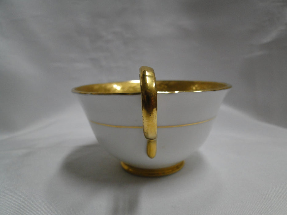 Aynsley 8083 Green Band, Encrusted Gold: Cup & Saucer Set, 2 1/8" Tall