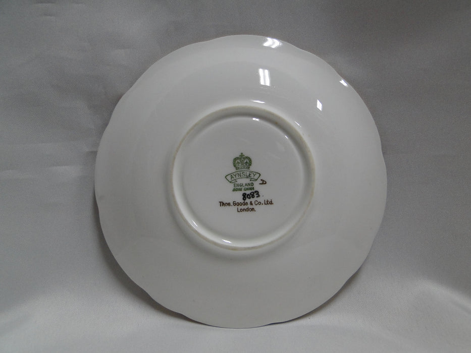 Aynsley 8083 Green Band, Encrusted Gold: Cup & Saucer Set, 2 1/8" Tall