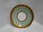 Aynsley 8083 Green Band, Encrusted Gold: Cup & Saucer Set, 2 1/8" Tall