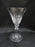 Val St. Lambert Eurydice, Cut Fans & Cross-Hatch: Water or Wine Goblet (s), 7"