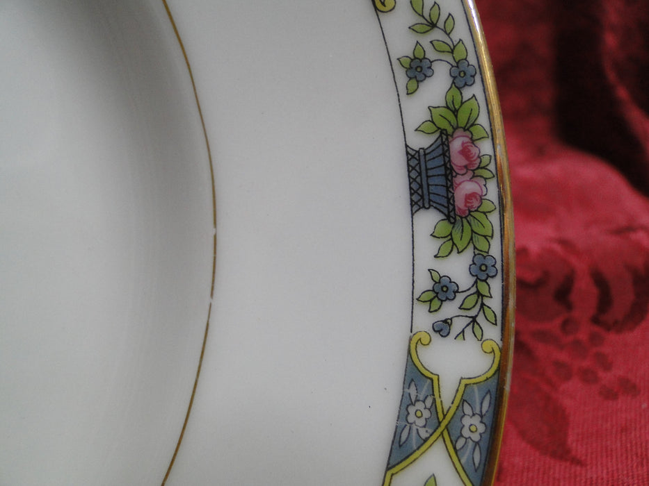 Noritake Rochambeau, 61228, Blue Basket of Flowers: Oval Serving Platter 13 5/8"