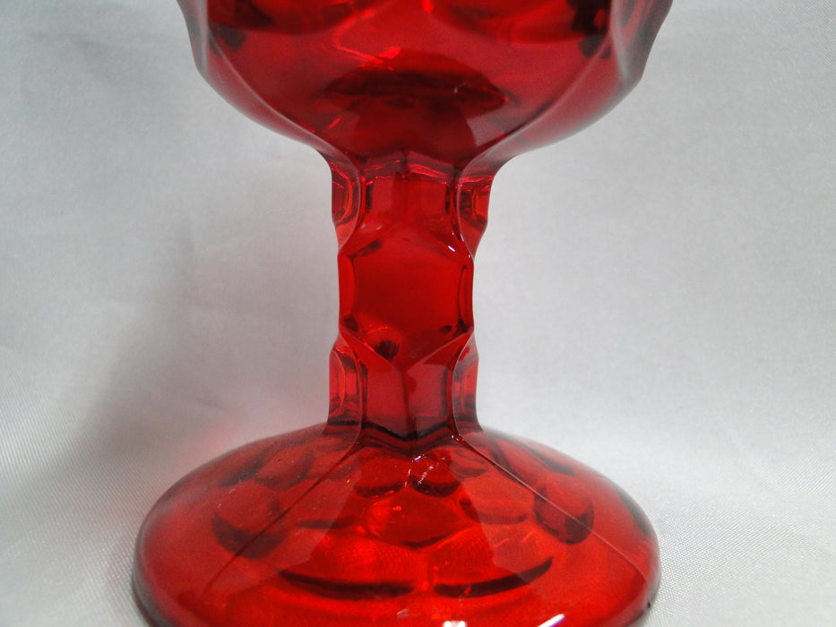 Viking Art Glass Georgian Ruby Red Water Glass Collection of Seven