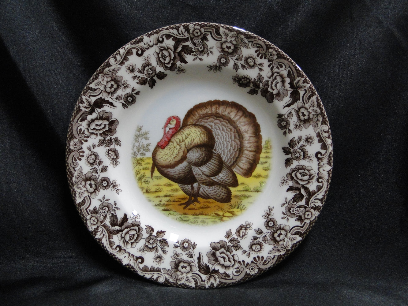 Spode Woodland Turkey Game Bird, England: NEW Salad Plate (s), 7 3/4", Box