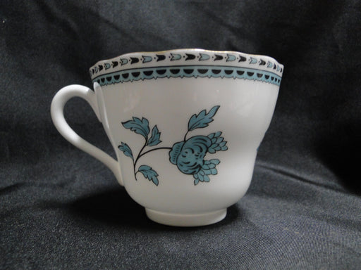 Spode Darlington Teal, Teal Flowers: Cup & Saucer Set (s), 2 3/4", Wear