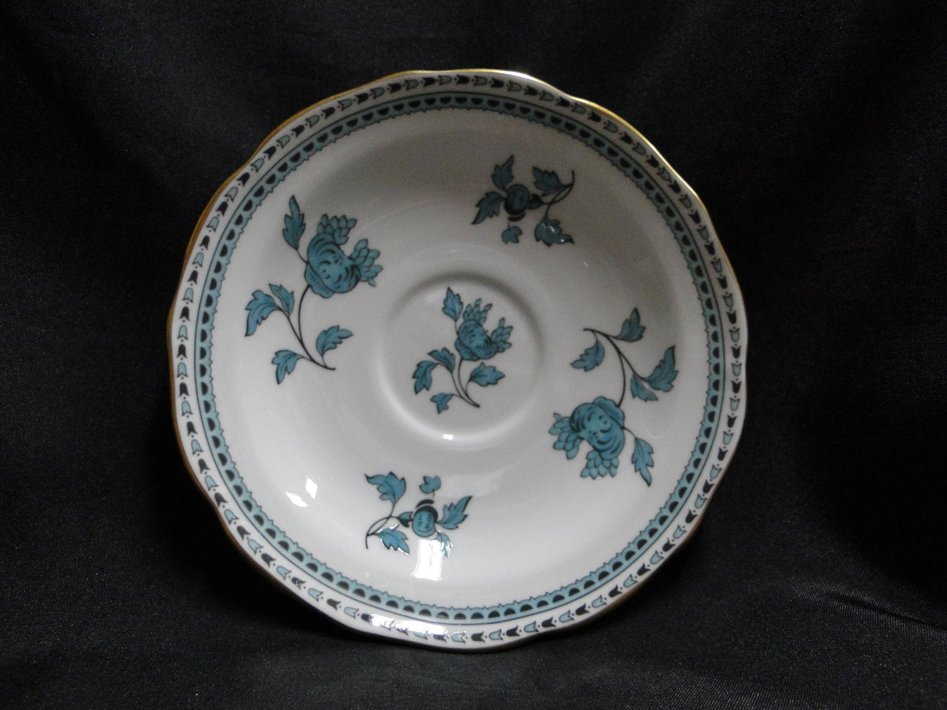 Spode Darlington Teal, Teal Flowers: 5 5/8" Saucer (s) Only, No Cup