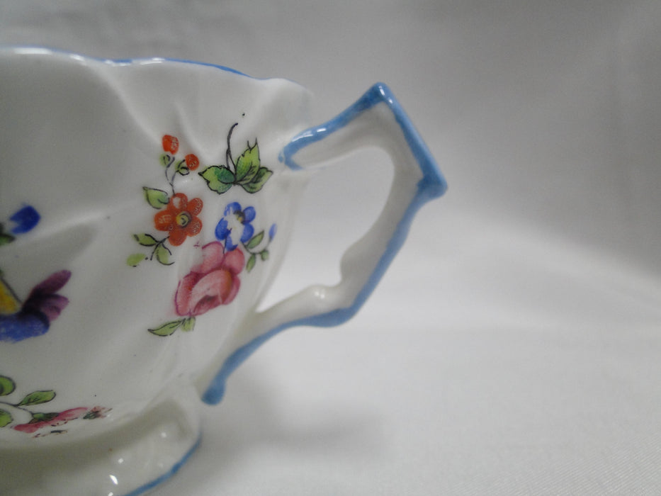 Aynsley Cabbage Rose & Florals, Blue Trim: Cup & Saucer Set, 2 1/4", No. 765788